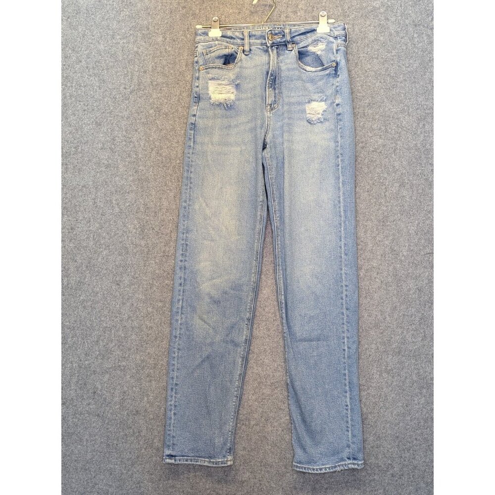 American Eagle Jegging Jeans Women’s 6 Small Light Wash Blue Denim Distressed AE